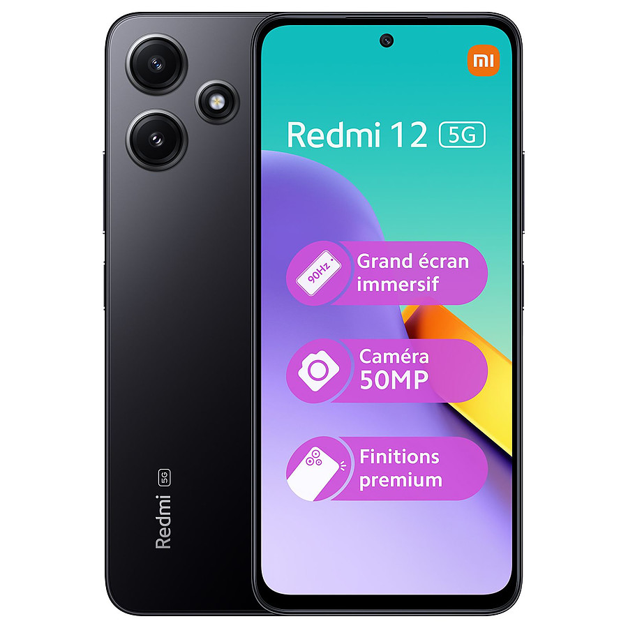 Xiaomi Redmi 12 5G (Noir) - 128 Go - Smartphone Xiaomi sur