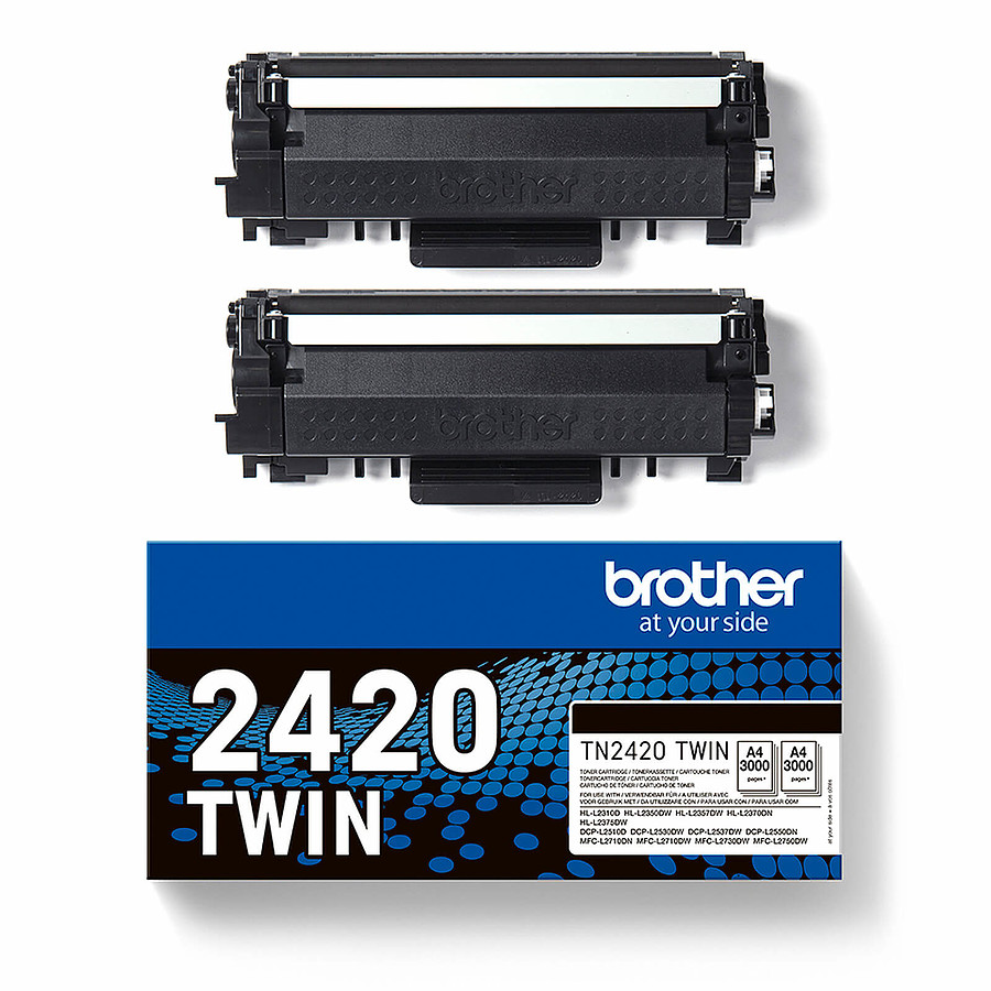 Toner Brother TN-2420 - Noir Pack Duo
