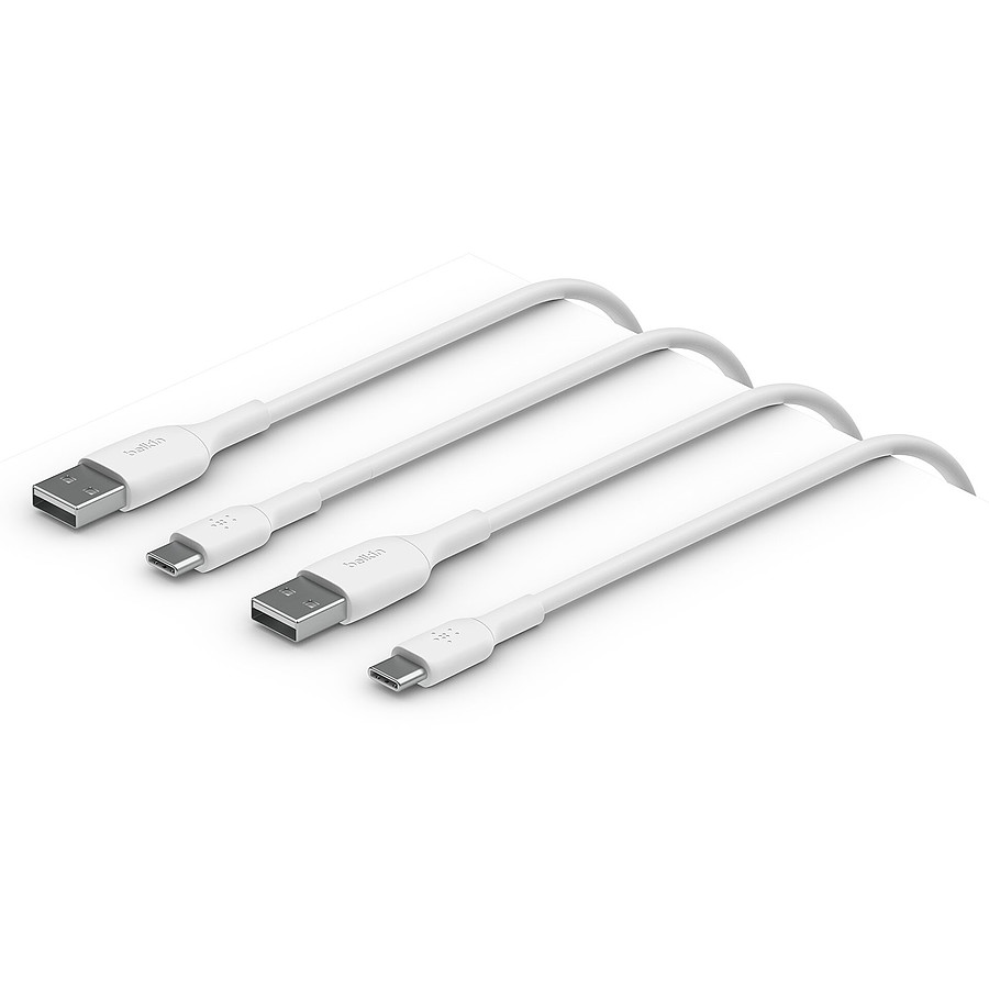 Câble USB Belkin 2x câbles USB-A vers USB-C - 2 m