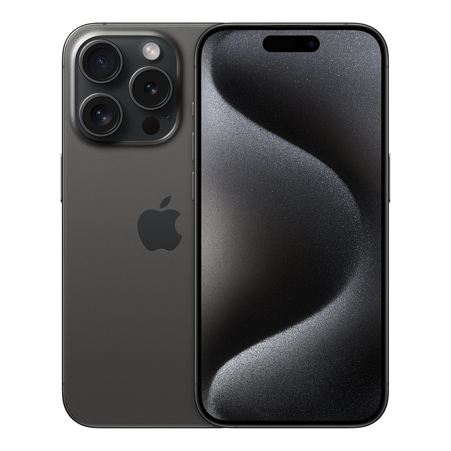 Smartphone reconditionné Apple iPhone 15 Pro (Titane noir) - 128 Go · Reconditionné