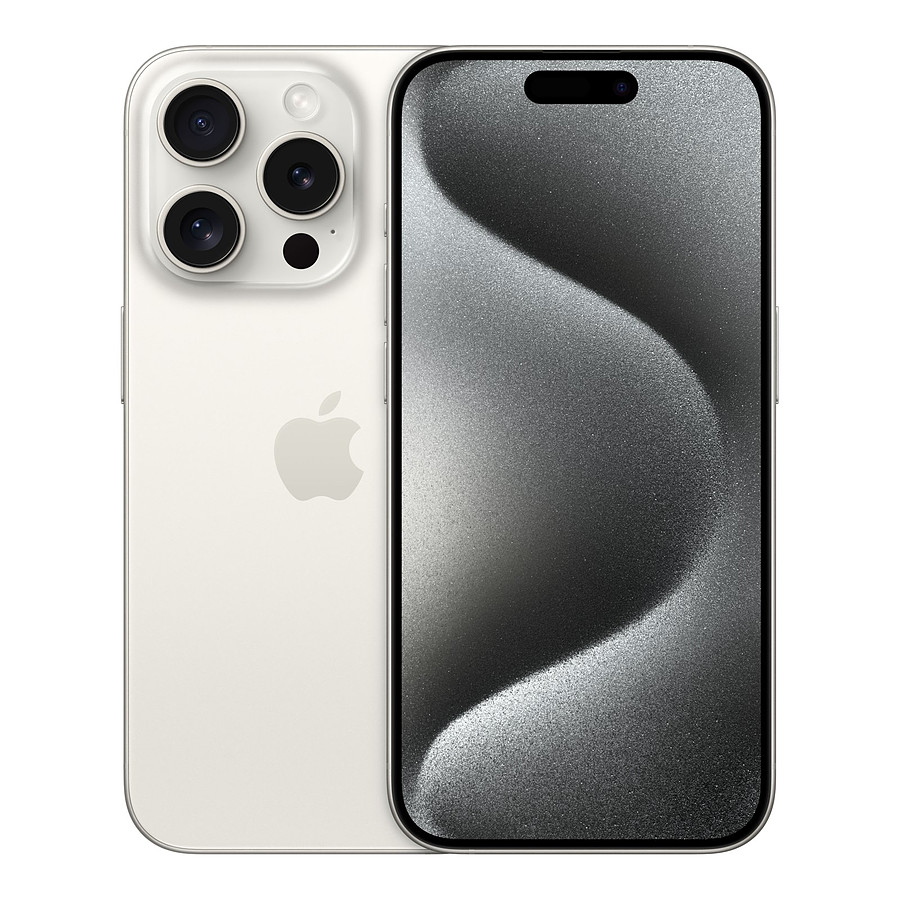 Smartphone Apple iPhone 15 Pro (Titane blanc) - 128 Go
