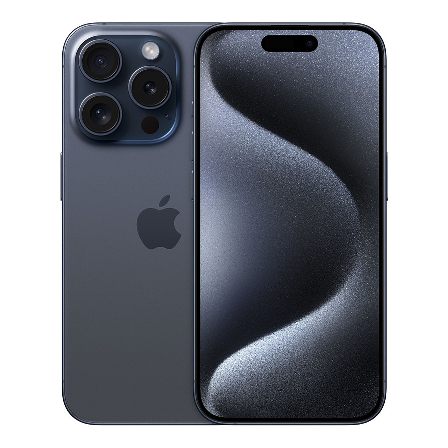 Smartphone reconditionné Apple iPhone 15 Pro (Titane bleu) - 256 Go · Reconditionné