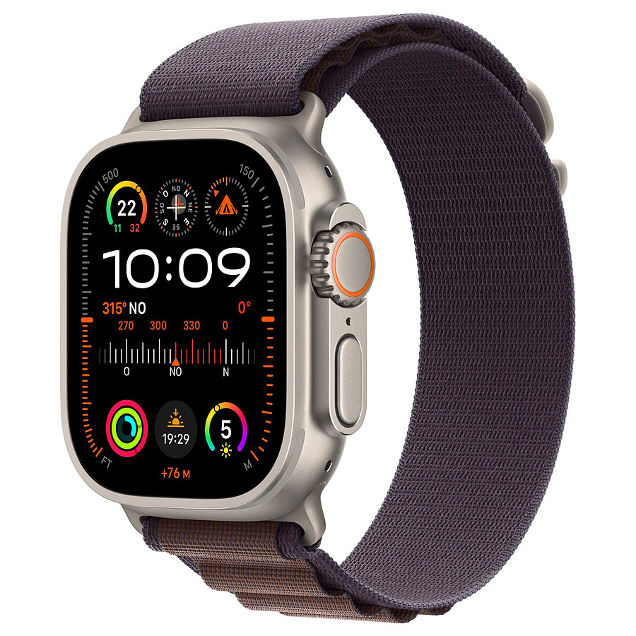 Montre connectée Apple Watch Ultra 2 GPS + Cellular - Titanium Case - Indigo Alpine Loop - 49 mm - S