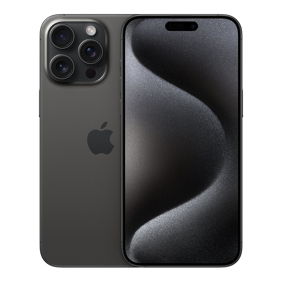 Smartphone reconditionné Apple iPhone 15 Pro Max (Titane noir) - 256 Go · Reconditionné