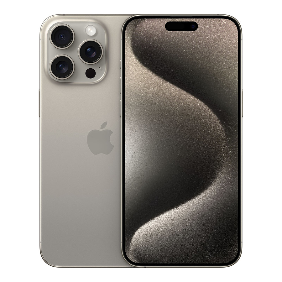 Smartphone reconditionné Apple iPhone 15 Pro Max (Titane naturel) - 256 Go · Reconditionné