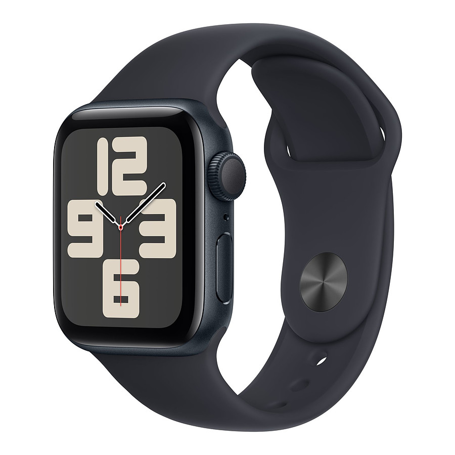 Montre connectée Apple Watch SE GPS (2023) (Minuit - Bracelet Sport Band Minuit ) - 40 mm - Taille S/M
