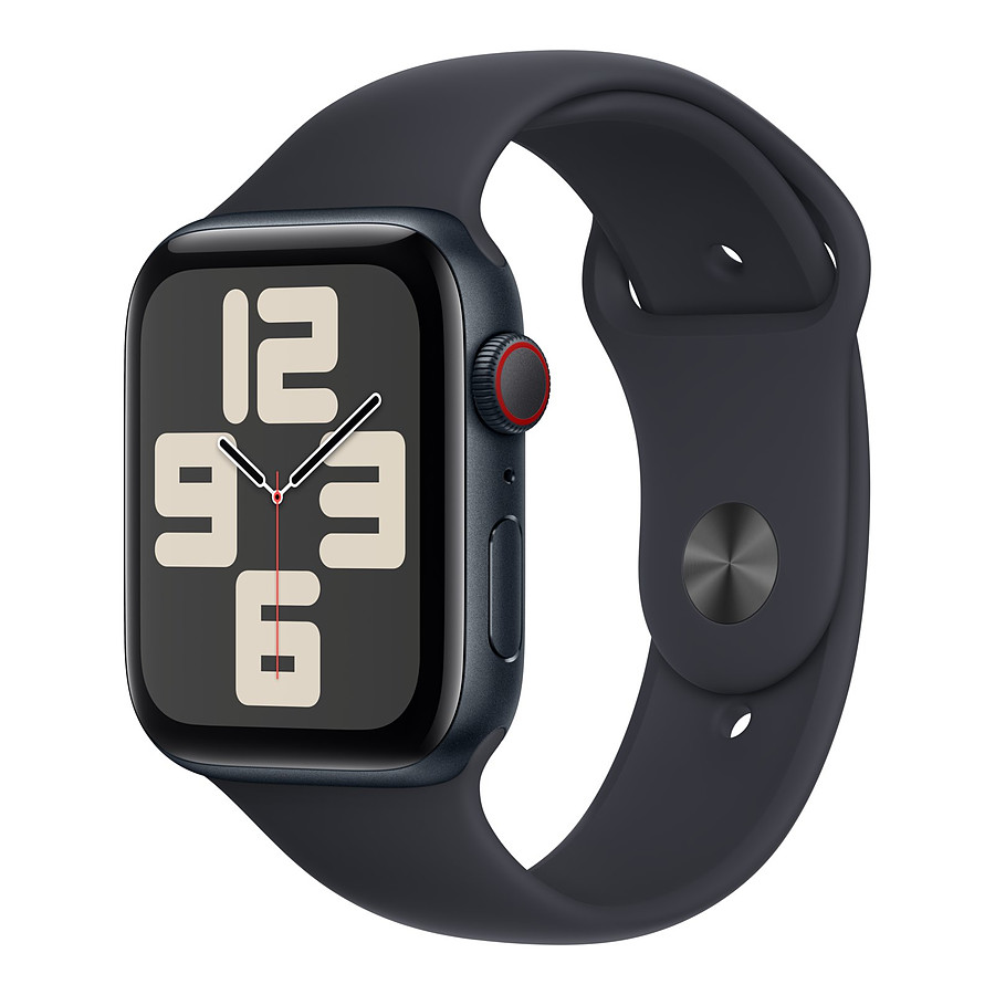 Montre connectée Apple Watch SE GPS + Cellular (2023) (Minuit - Bracelet Sport Band Minuit ) - 44 mm - Taille M/L