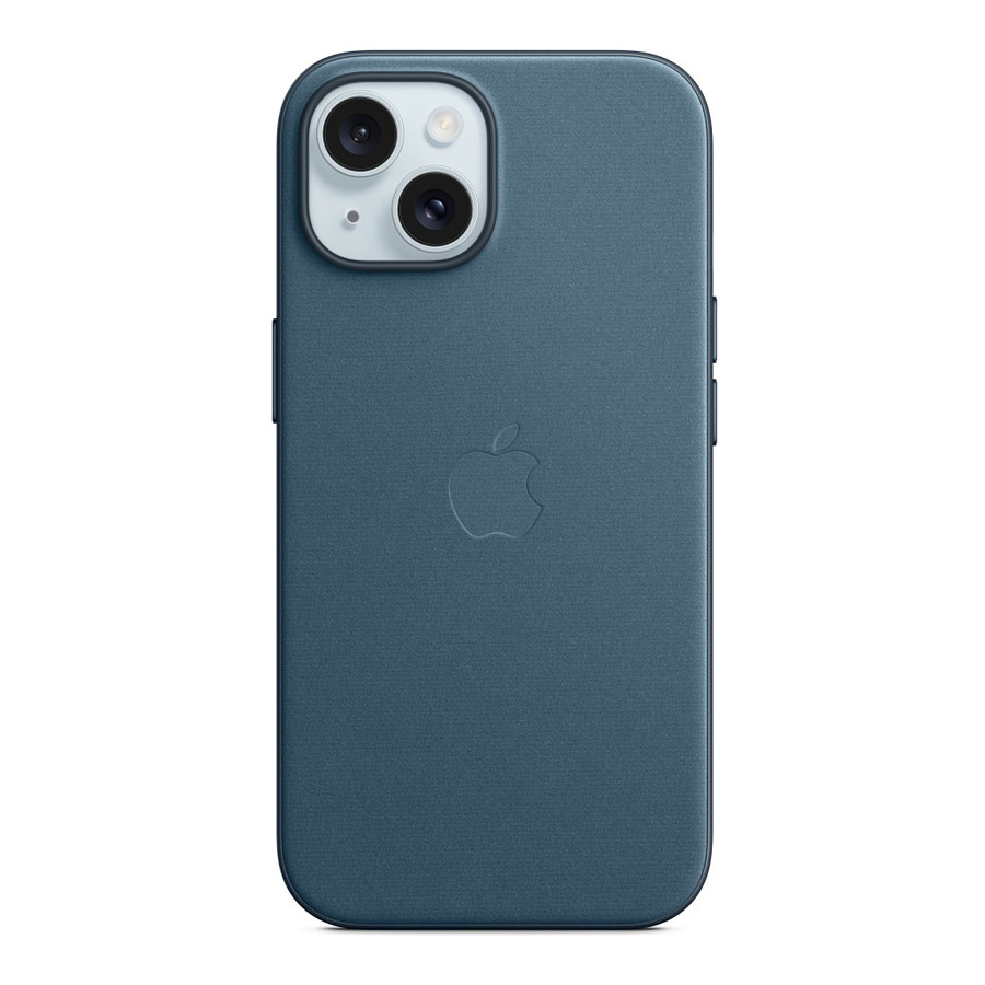 Coque et housse Apple Coque en tissage fin avec MagSafe pour iPhone 15 - Bleu Pacifique