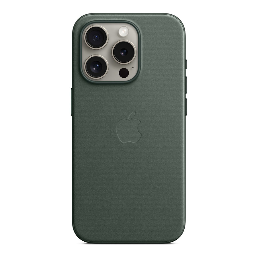 Coque et housse Apple Coque en tissage fin avec MagSafe pour iPhone 15 Pro - Chêne vert