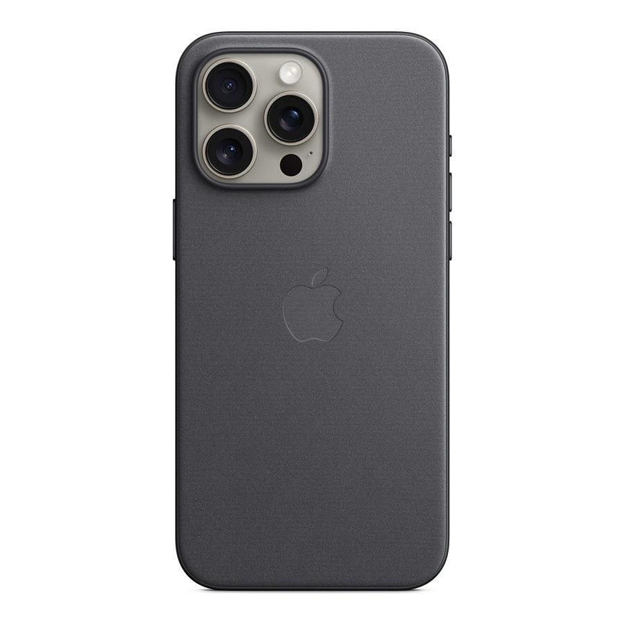 Coque et housse Apple Coque en tissage fin avec MagSafe pour iPhone 15 Pro Max - Noir
