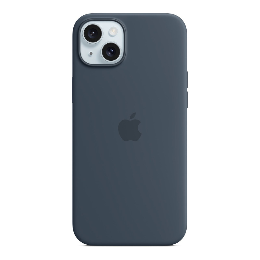 Coque et housse Apple Coque en silicone avec MagSafe pour iPhone 15 Plus - Bleu orage