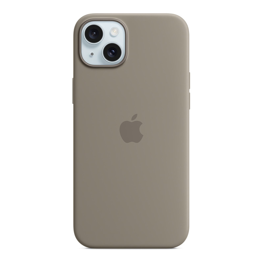 Coque et housse Apple Coque en silicone avec MagSafe pour iPhone 15 Plus - Argile