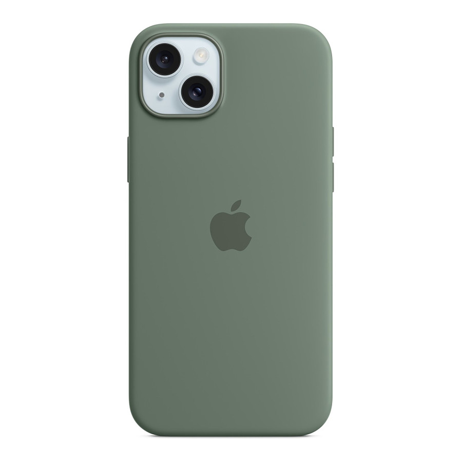 Coque et housse Apple Coque en silicone avec MagSafe pour iPhone 15 Plus - Cyprès