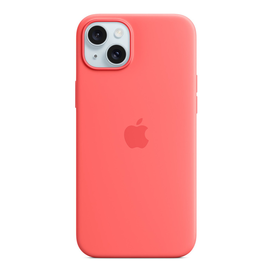 Coque et housse Apple Coque en silicone avec MagSafe pour iPhone 15 Plus - Goyave