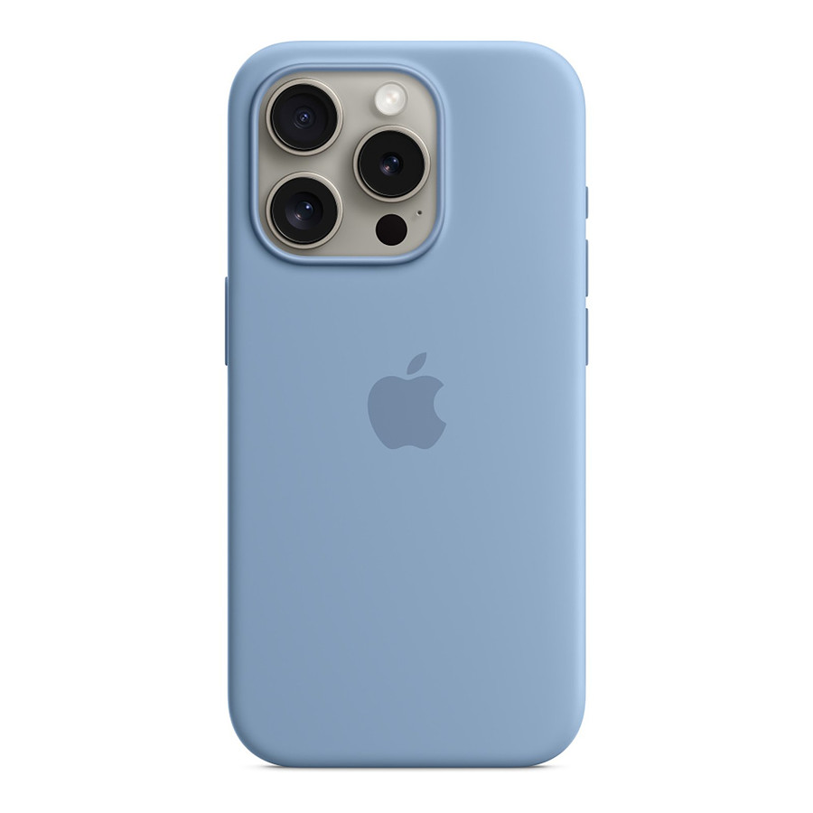 Coque et housse Apple Coque en silicone avec MagSafe pour iPhone 15 Pro - Bleu d'hiver