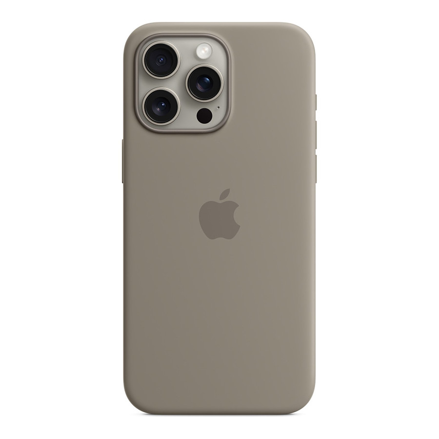 Coque et housse Apple Coque en silicone avec MagSafe pour iPhone 15 Pro Max - Argile