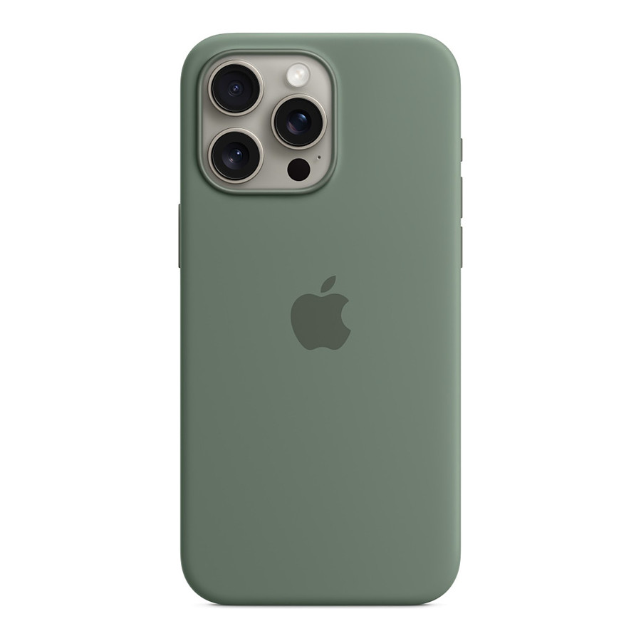 Coque et housse Apple Coque en silicone avec MagSafe pour iPhone 15 Pro Max - Cyprès
