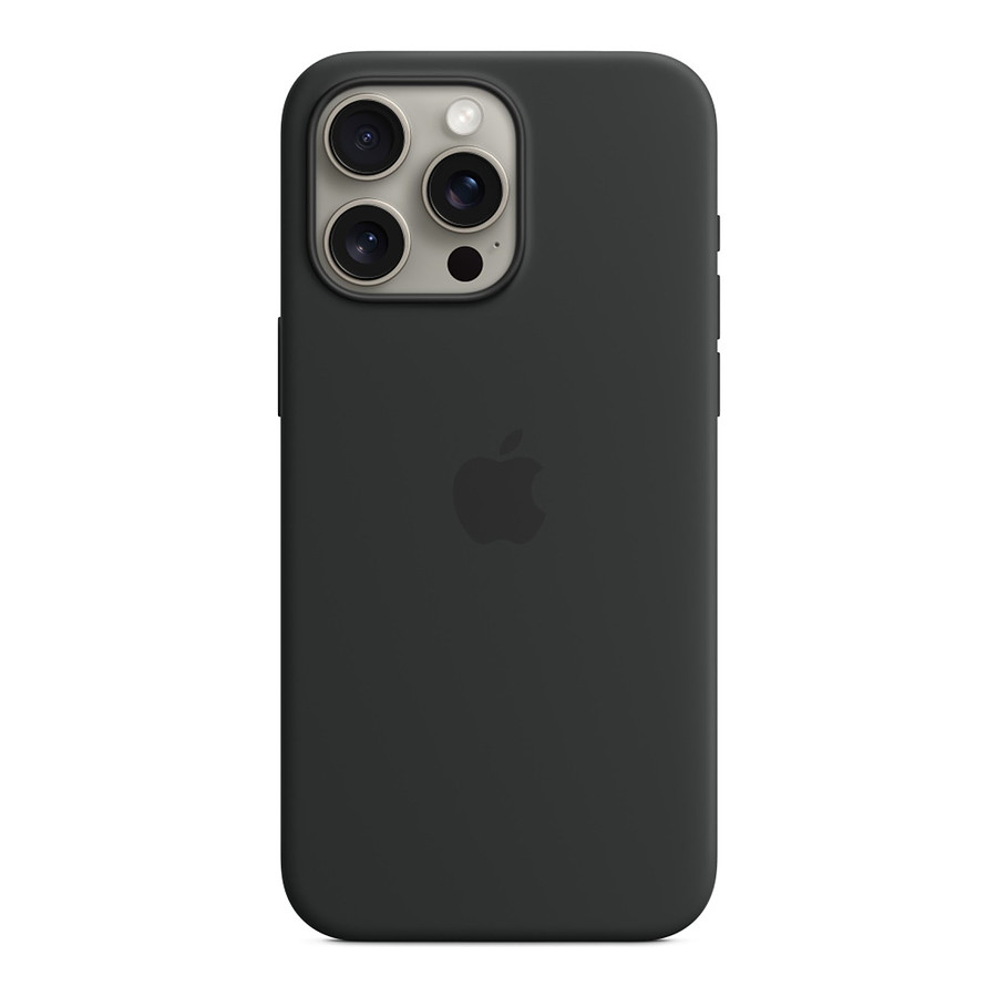 Coque et housse Apple Coque en silicone avec MagSafe pour iPhone 15 Pro Max - Noir
