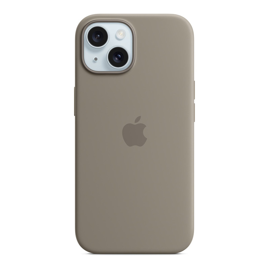 Coque et housse Apple Coque en silicone avec MagSafe pour iPhone 15 - Argile