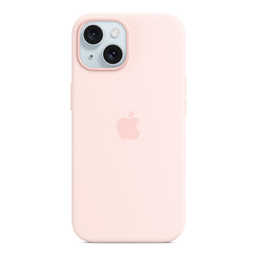 Coque et housse Apple Coque en silicone avec MagSafe pour iPhone 15 - Rose pâle