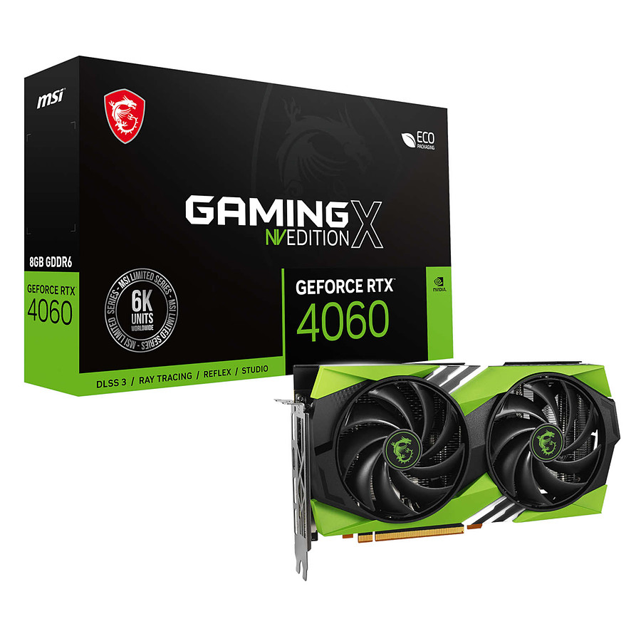 Carte graphique MSI GeForce RTX 4060 GAMING X NV EDITION 8G