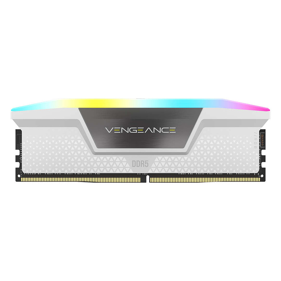 Mémoire Corsair Vengeance RGB White - 2 x 16 Go (32 Go) - DDR5 5600 MHz - CL40