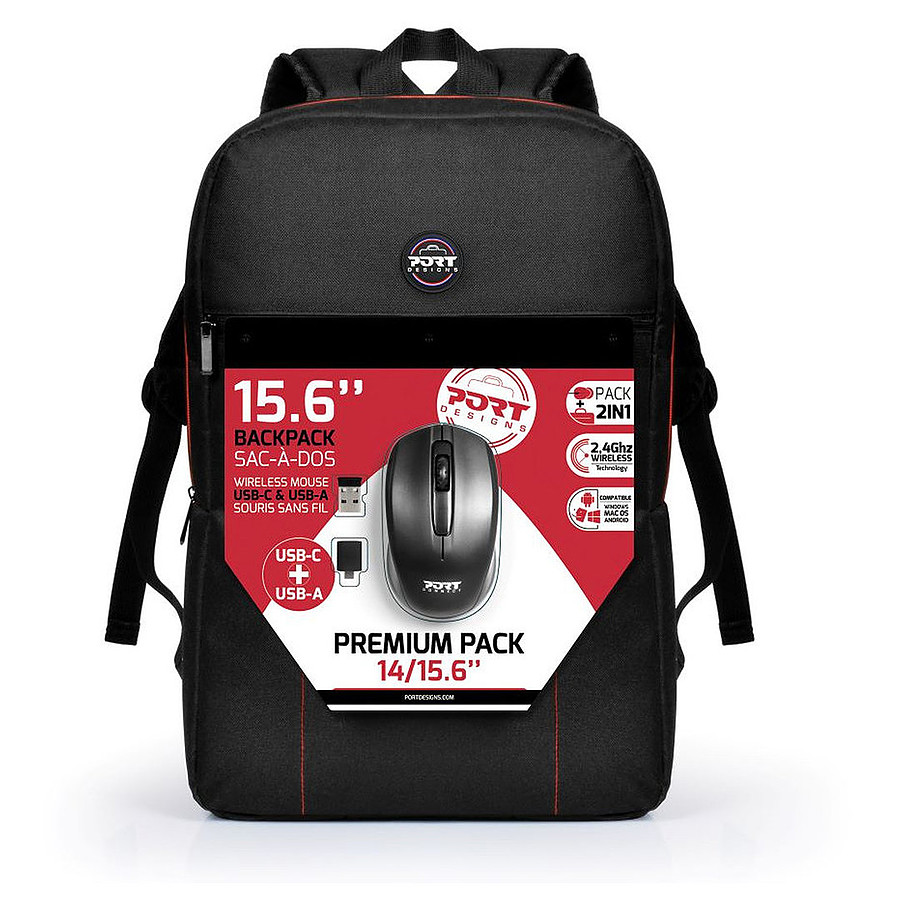 Sac, sacoche et housse PORT Designs Premium Backpack 14/15.6" Noir