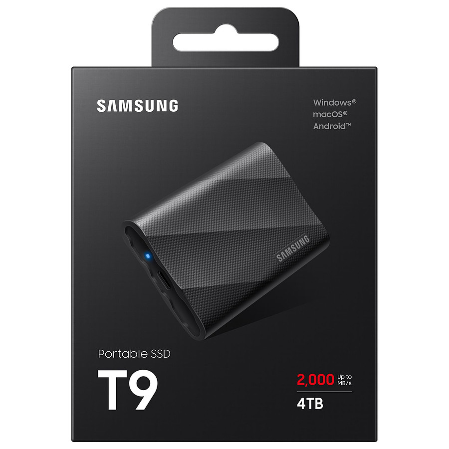 Samsung - Disque SSD externe Samsung T9 4 To Noir - Disque Dur interne -  Rue du Commerce