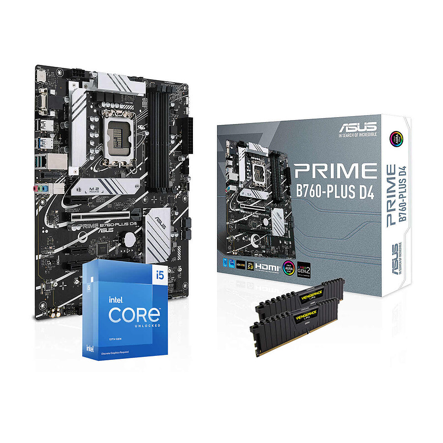 Kit upgrade PC Intel Core i5-13600KF - Asus B760 - RAM 32 Go DDR4
