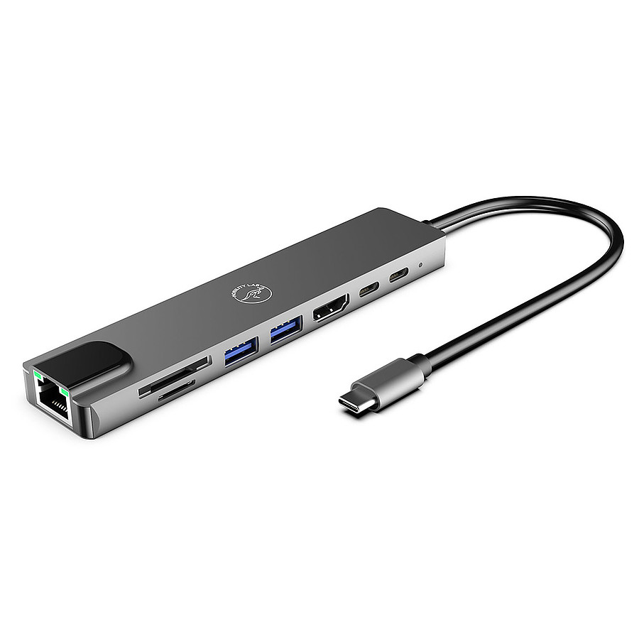 Câble USB Mobility Lab Hub Adapter USB-C 8-en-1 avec Power Delivery 100W