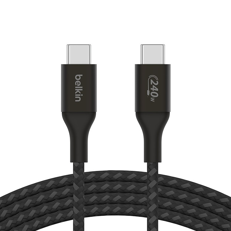 Câble USB Belkin Câble USB-C vers USB-C 240W - renforcé (noir) - 1 m