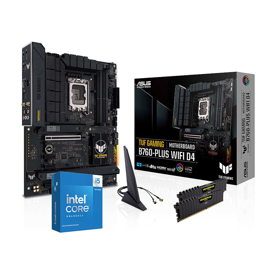 Kit upgrade PC Intel Core i5-14600KF - Asus B760 - RAM 32 Go DDR4