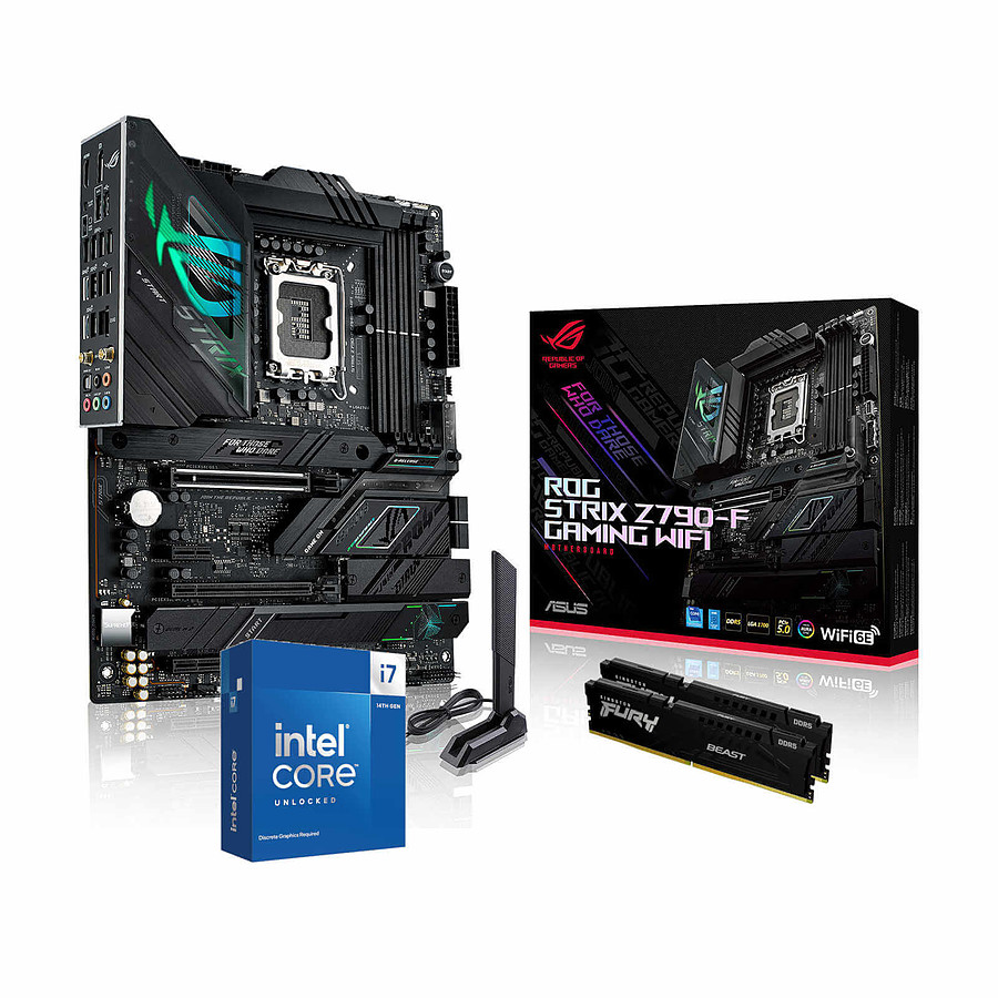 Intel Core i7 14700KF - Asus Z790 - RAM 32 Go DDR5 - Kit upgrade PC   sur