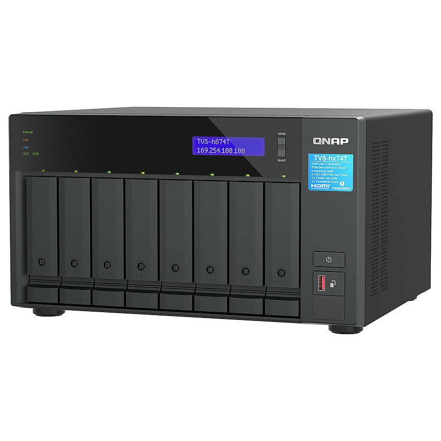 Acheter NAS 4 baies 8 Go QNAP TVS-h474 (TVS-H474-PT-8G)