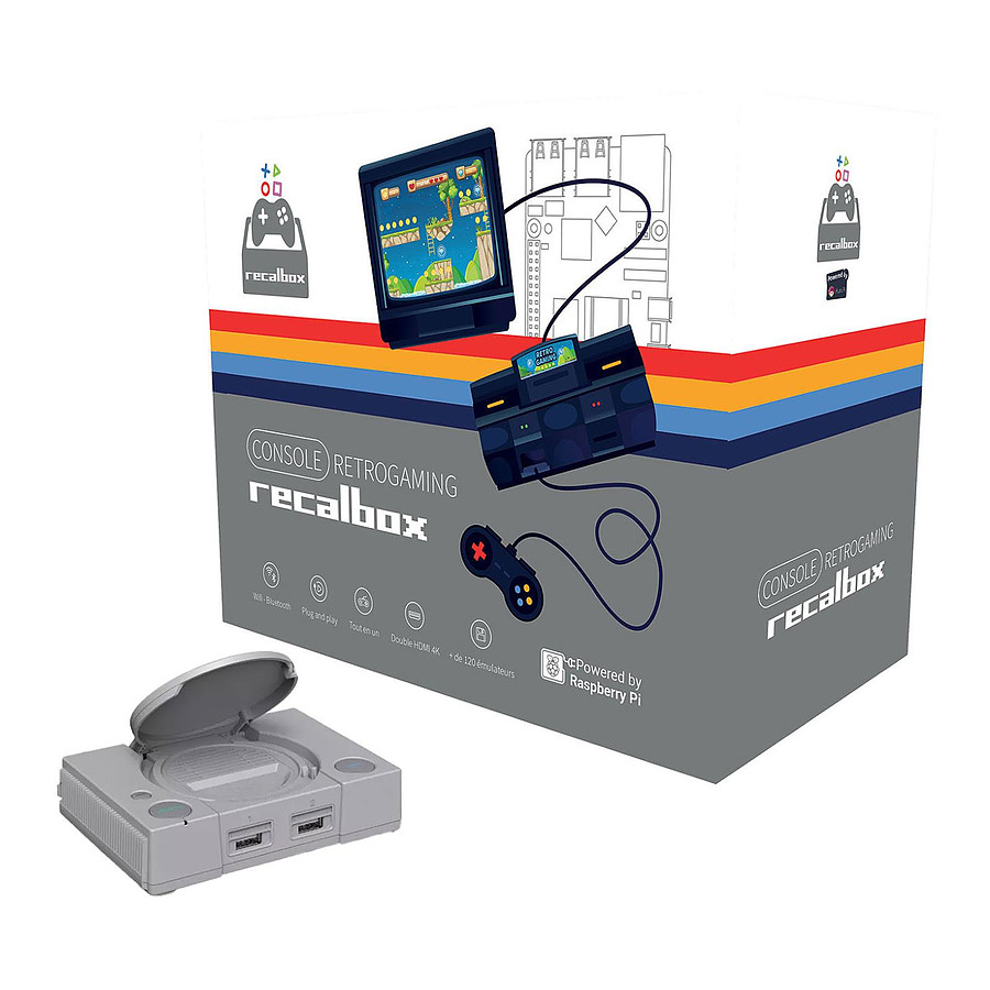 Raspberry Pi Recalbox Console Rétrogaming PS1 (4 Go / 128 Go)
