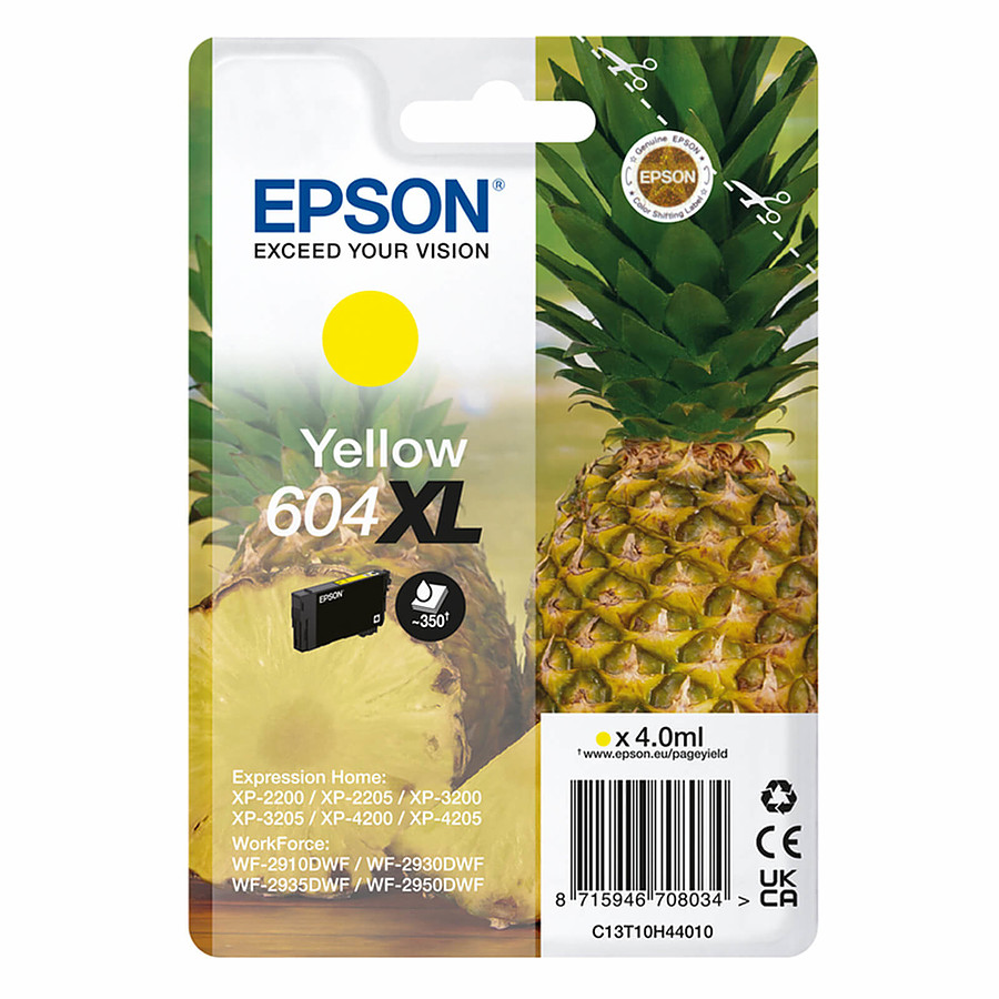 Cartouche d'encre Epson Ananas 604XL Jaune