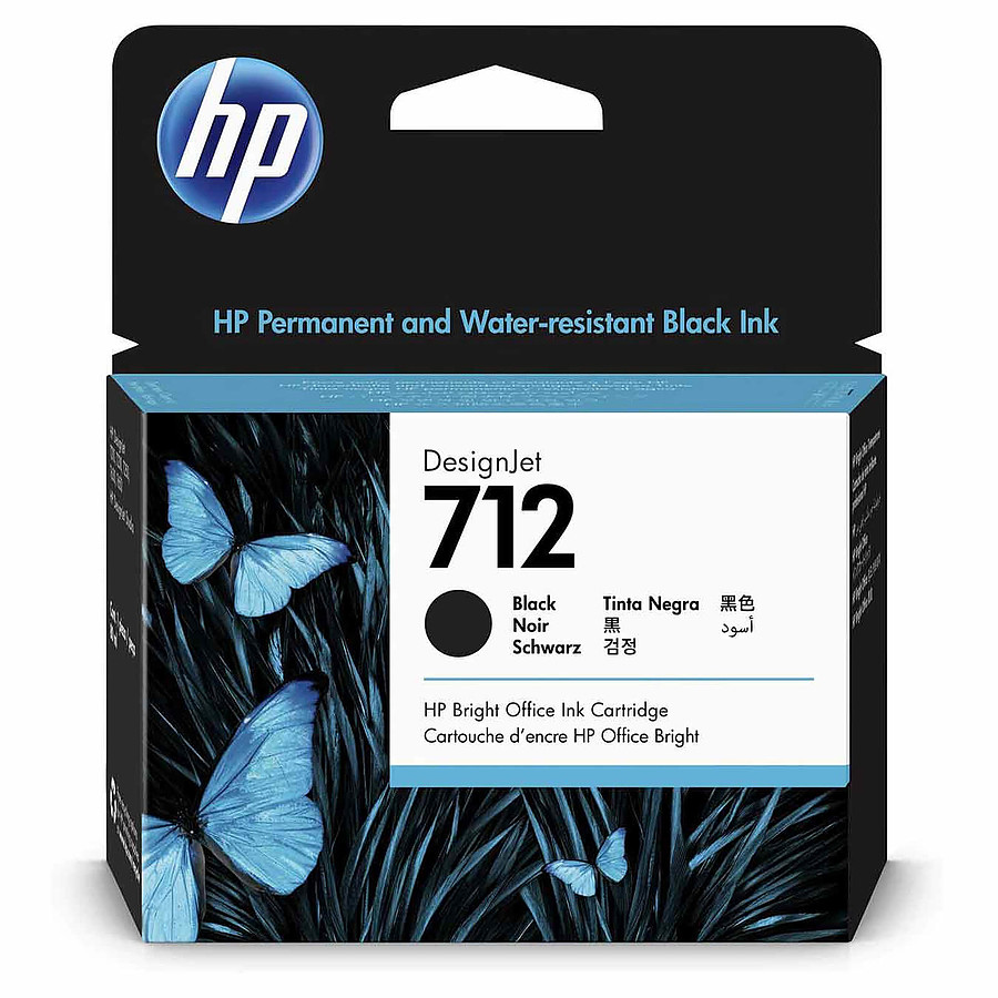 Cartouche d'encre HP DesignJet 712 (3ED71A) - Noir