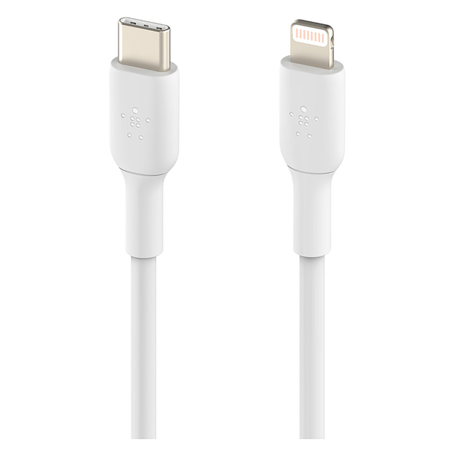 Câble USB Belkin Boost Charge USB-C vers Lightning (Blanc) - 2 m