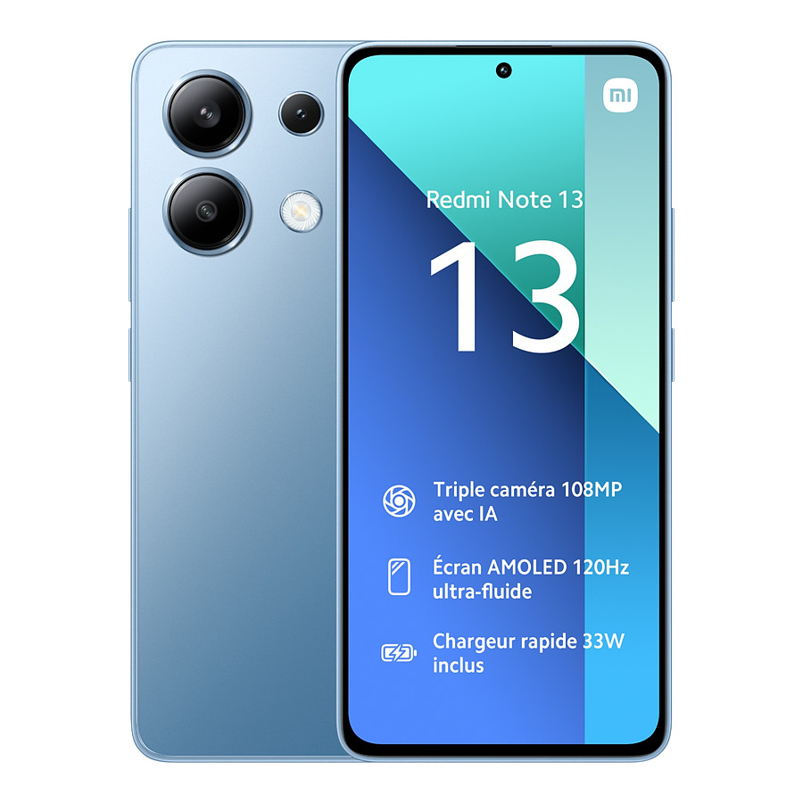 Smartphone Xiaomi Redmi Note 13 (bleu) - 256 Go