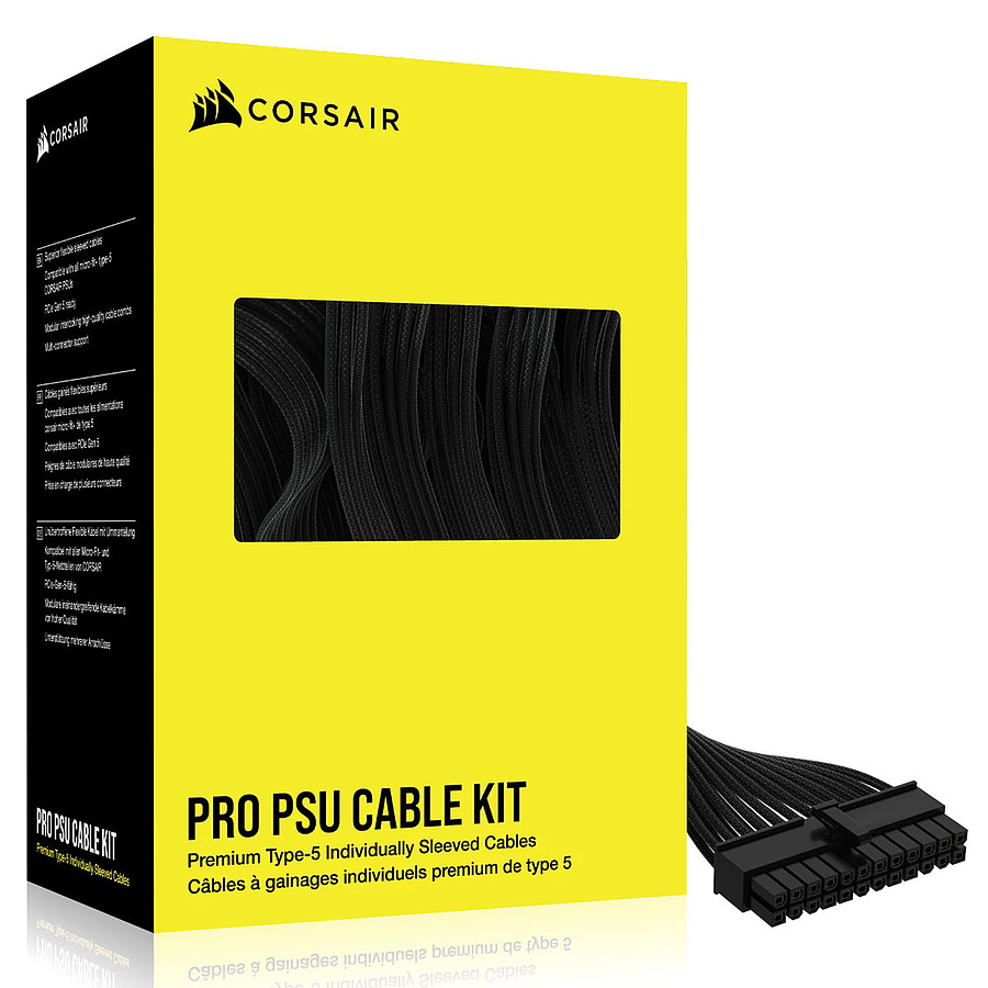 Câble d'alimentation Corsair Premium Pro Kit de Câble d'alimentation type 5 Gen 5