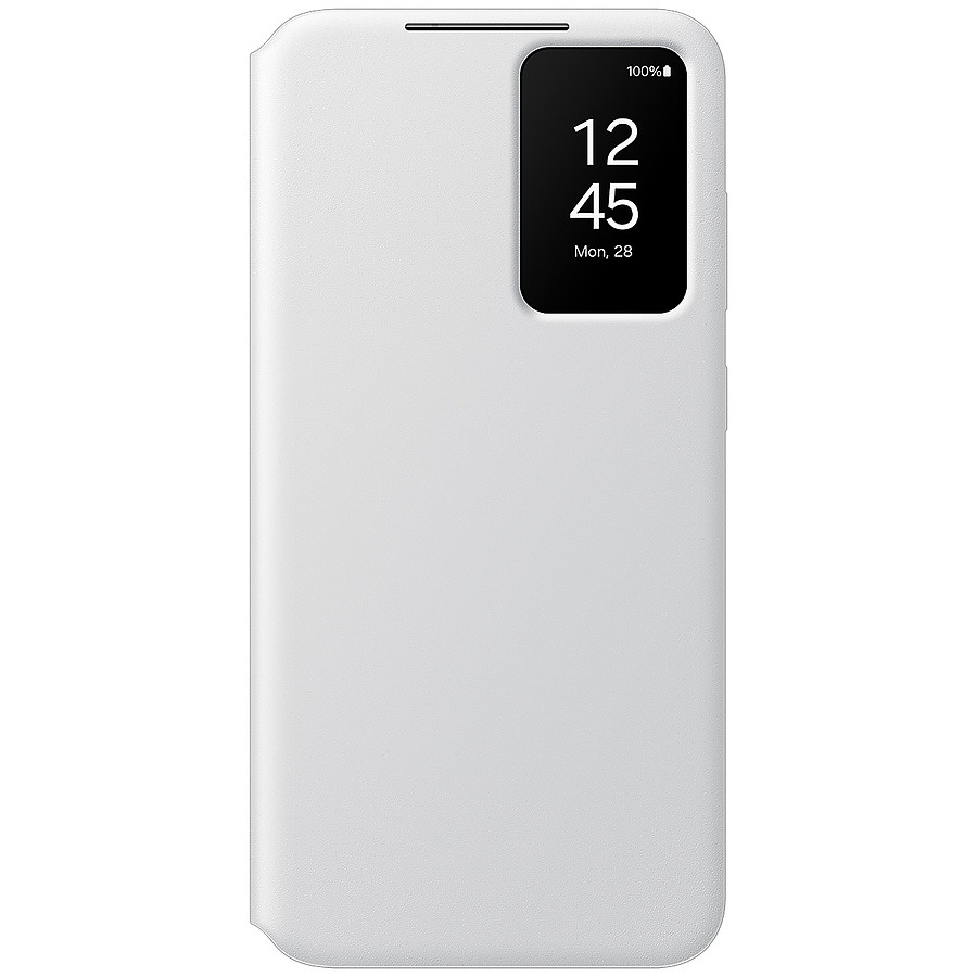 Coque et housse Samsung Étui Smart View Blanc avec porte-carte - Galaxy S24+