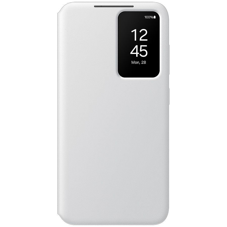 Coque et housse Samsung Étui Smart View Blanc avec porte-carte - Galaxy S24