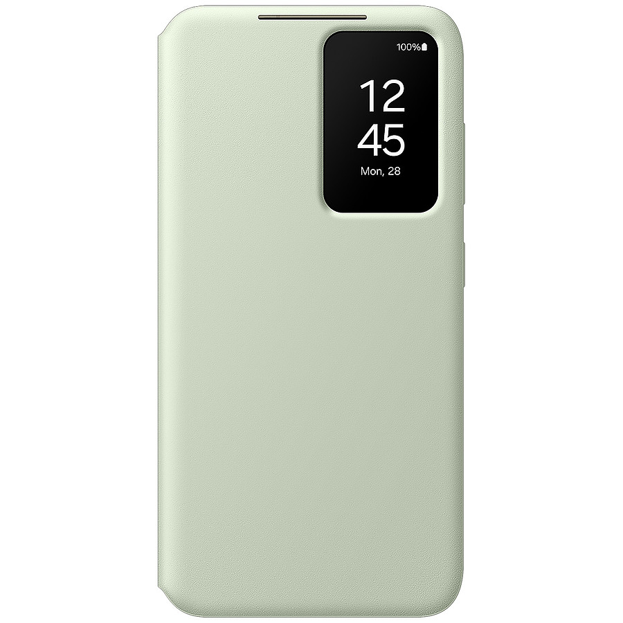 Coque et housse Samsung Étui Smart View Vert avec porte-carte - Galaxy S24