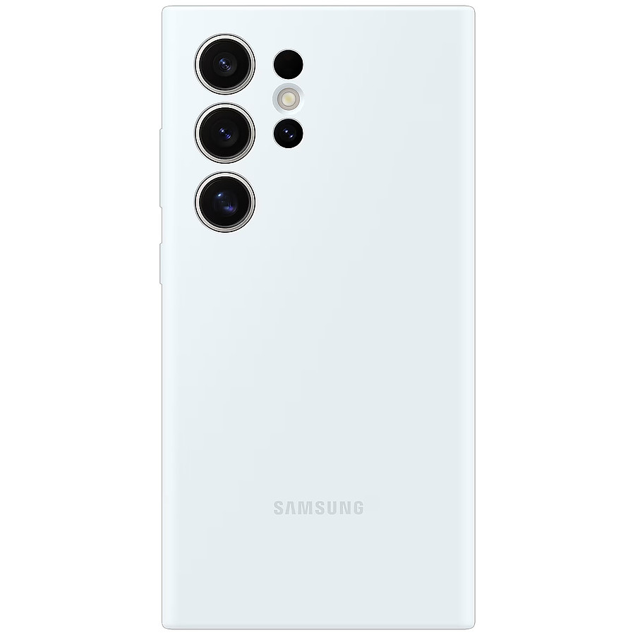 Coque et housse Samsung Coque Silicone Blanc Galaxy S24 Ultra