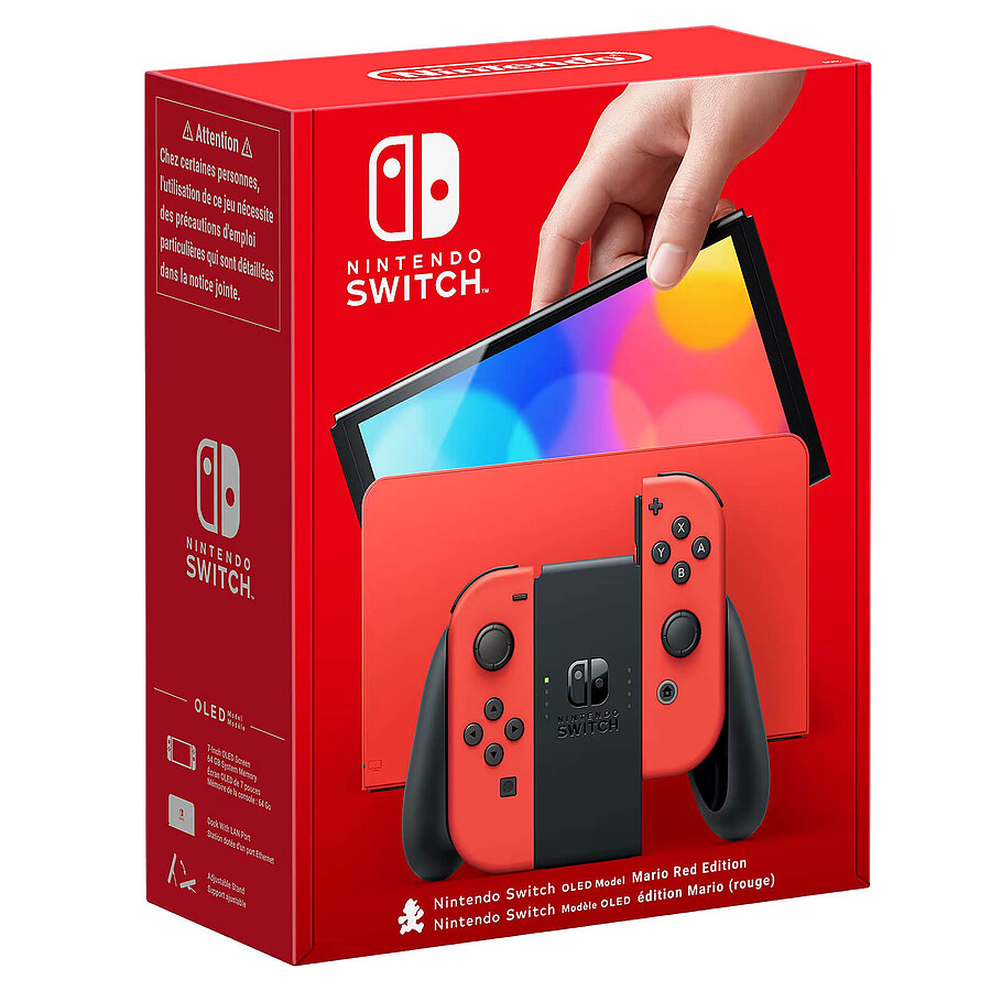 Console Switch Nintendo Switch OLED - Édition Limitée Mario Rouge