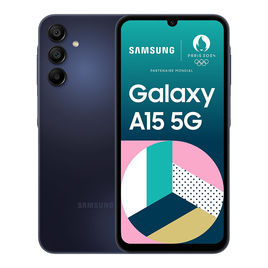 Smartphone Samsung Galaxy A15 5G (Bleu nuit) - 128 Go - 4 Go