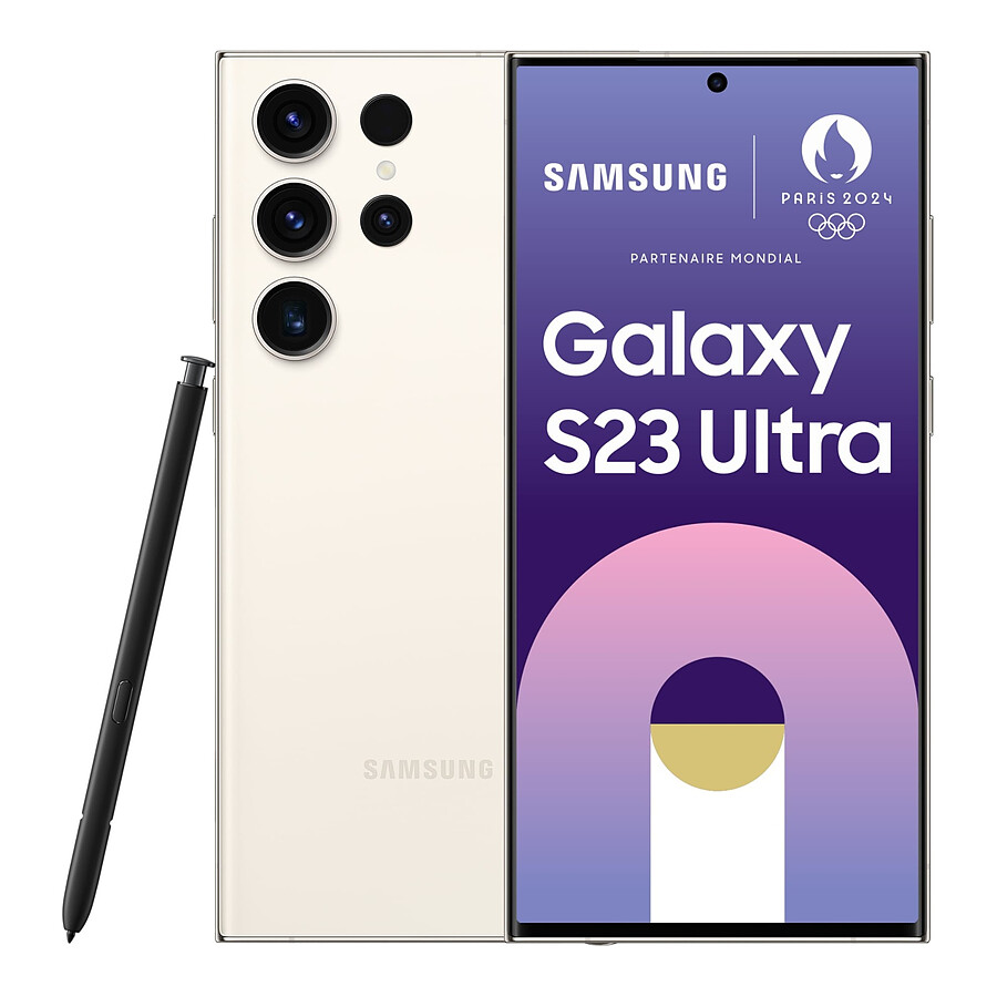 Smartphone Samsung Galaxy S23 Ultra 5G (Crème) - 256 Go - 8 Go