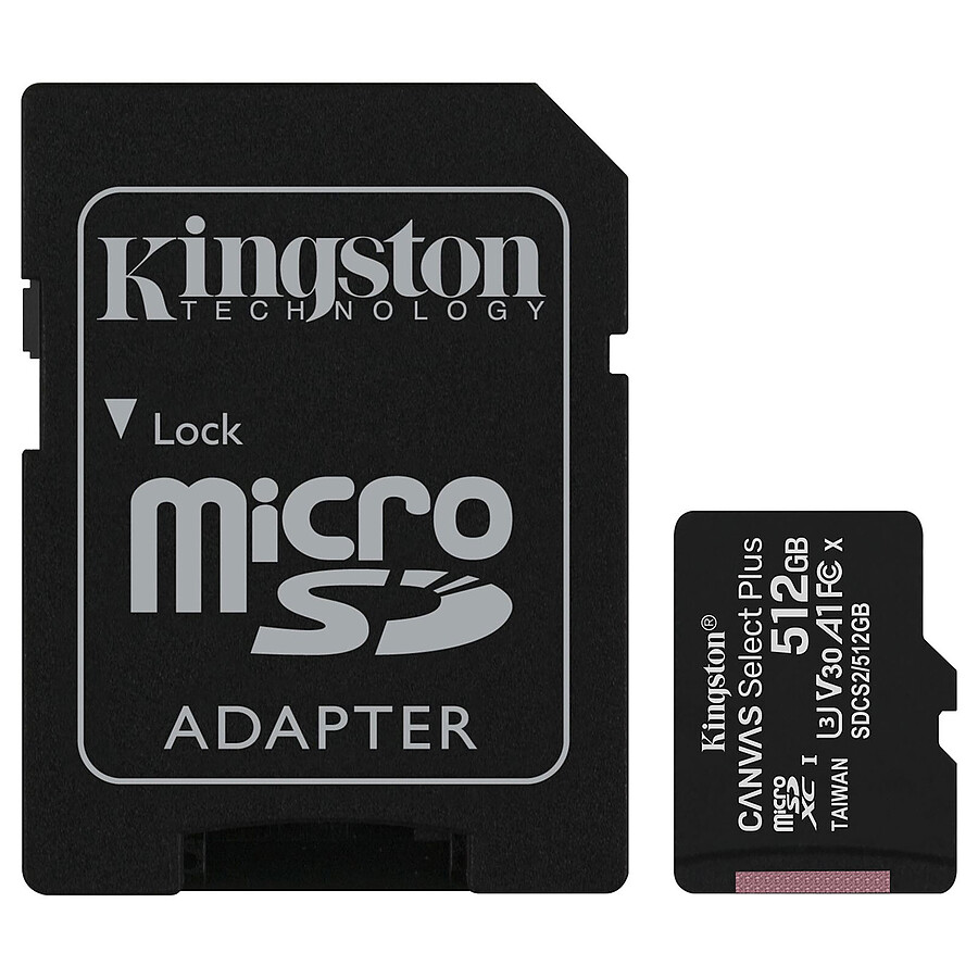 Carte mémoire Kingston Canvas Select Plus SDCS2/512GB