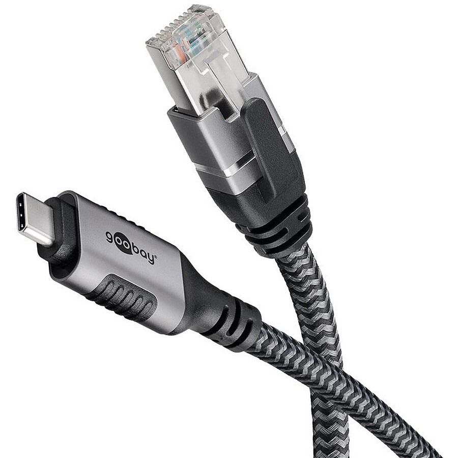 Connectique RJ45 Goobay Câble Ethernet USB-C 3.1 vers RJ45 CAT 6 FTP - M/M - 1 m