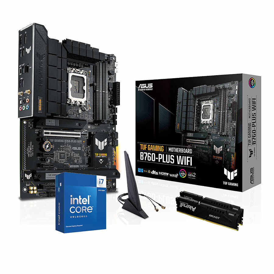 Kit upgrade PC Intel Core i7-14700KF - Asus B760 - RAM 32 Go DDR5 